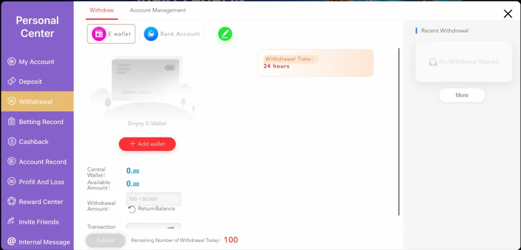 PKRSPIN Withdraw